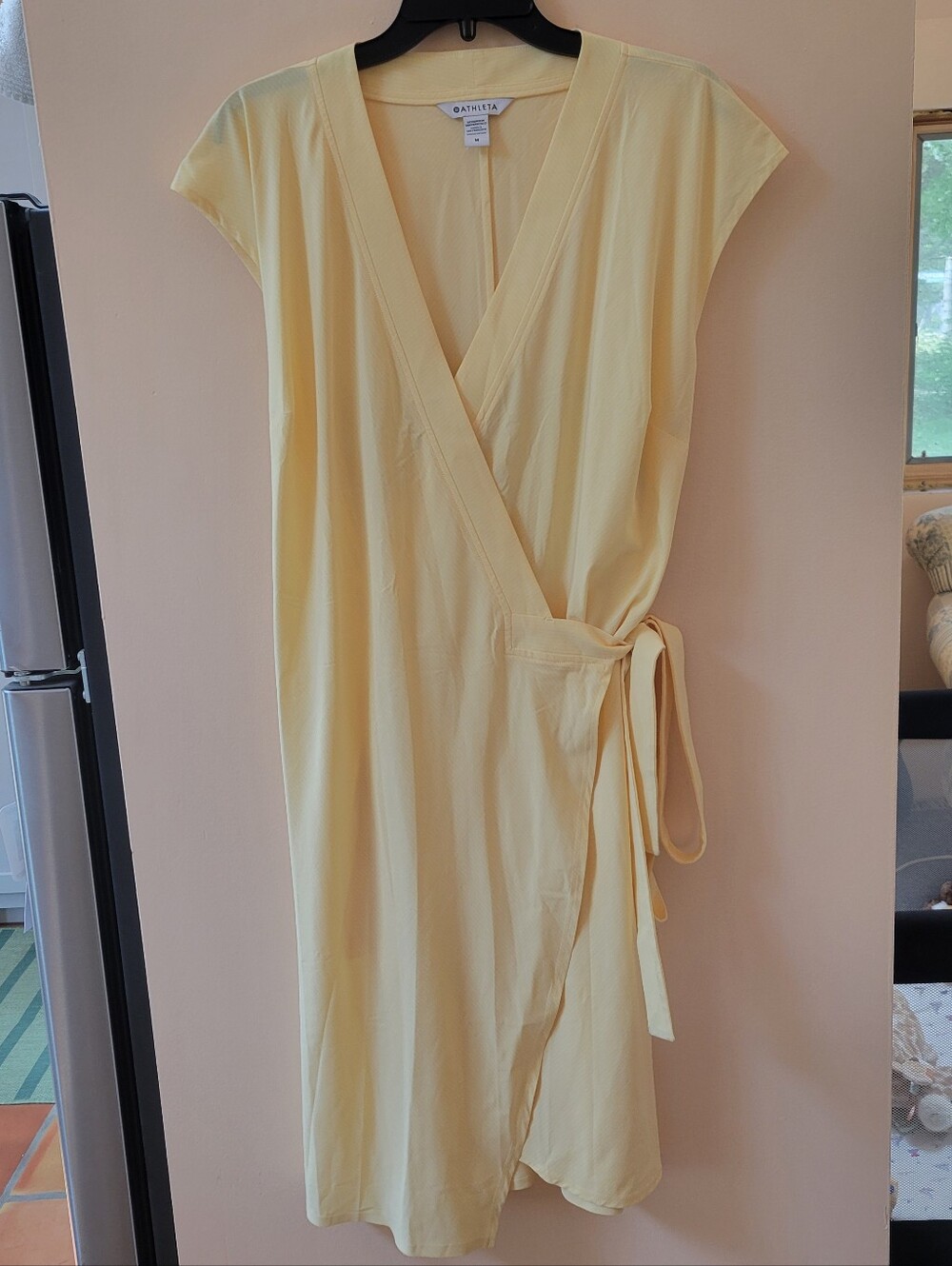 Athleta Light Yellow Newport Wrap Dress - Picture 2 of 6